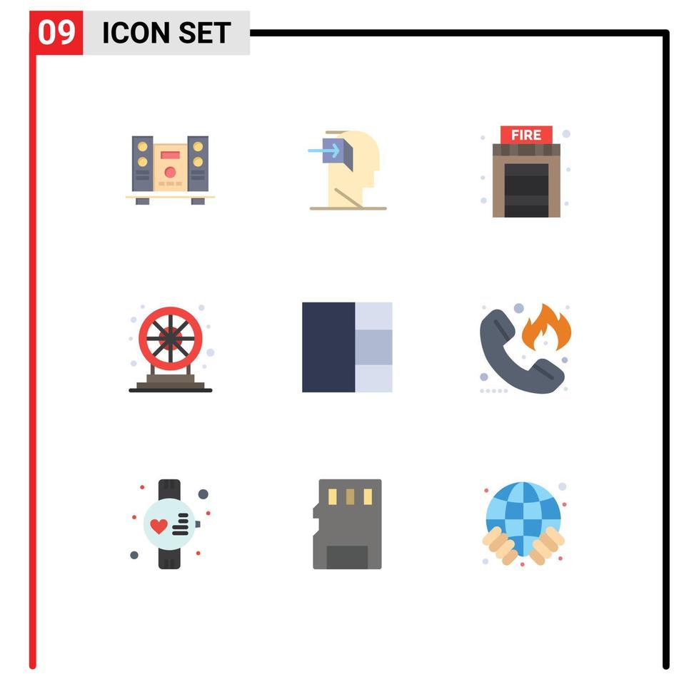 pacote de ícones vetoriais de estoque de sinais e símbolos de 9 linhas para elementos de design de vetores editáveis de roda de jogo de layout