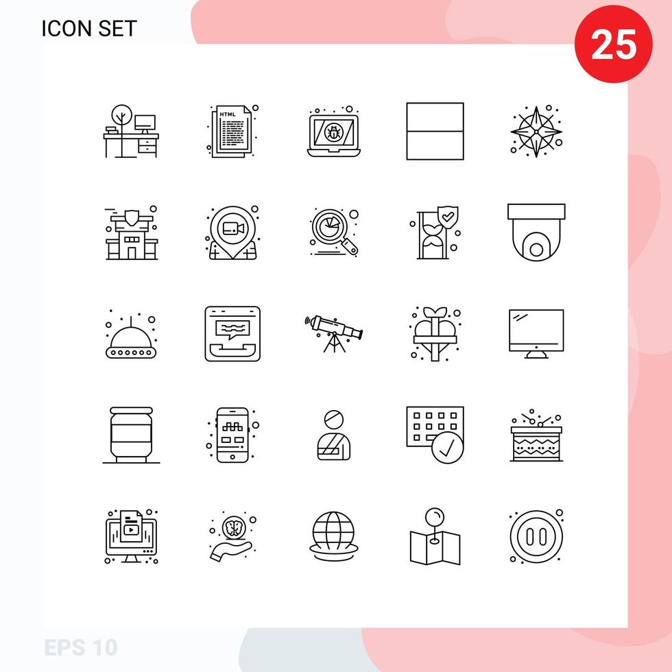 conceito de 25 linhas para sites móveis e aplicativos gps layout grade da web laptop editável elementos de design vetorial vetor
