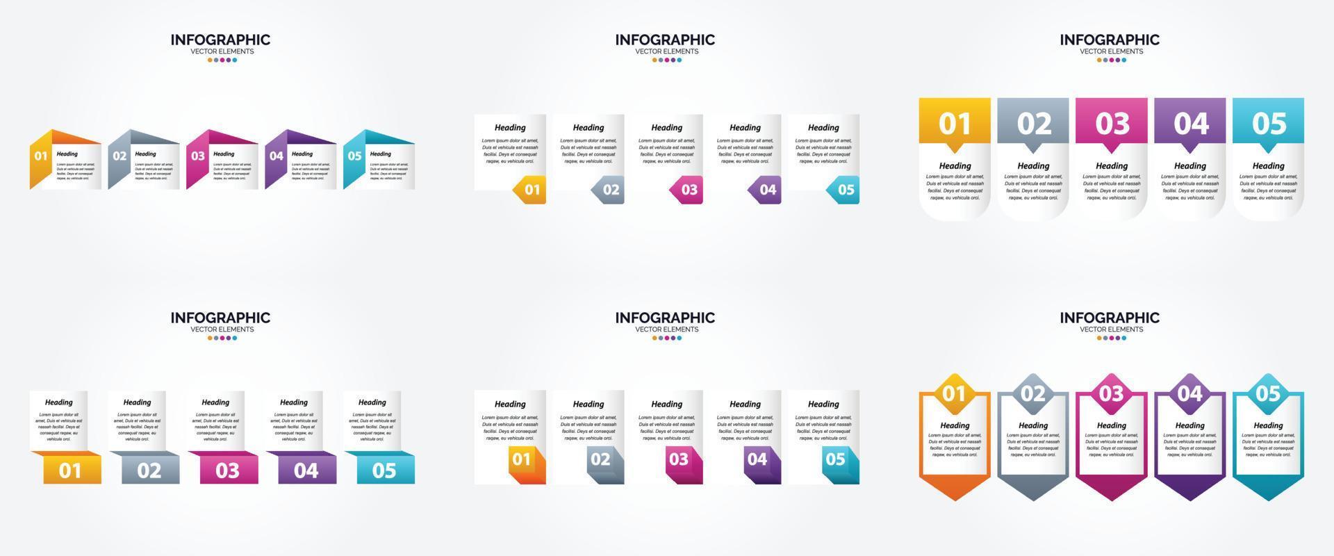 este conjunto de ilustração vetorial é perfeito para criar infográficos para publicidade. brochuras. panfletos. e revistas. vetor