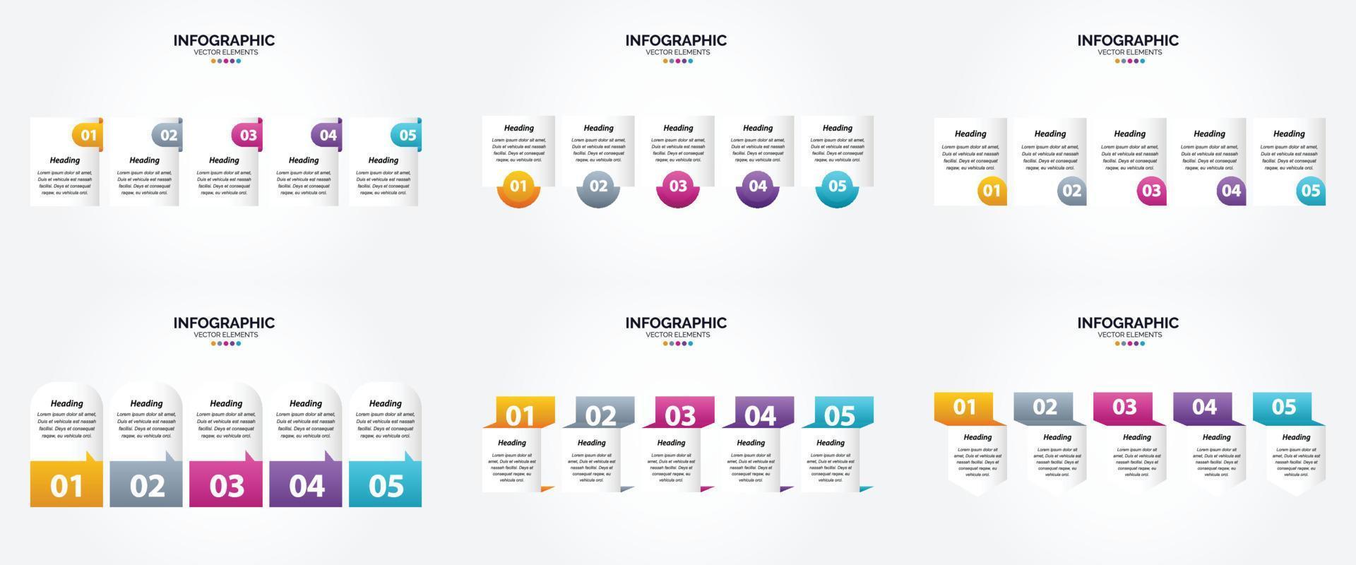 use este conjunto de infográficos de ilustração vetorial para anunciar em um folheto. folheto. ou revista. vetor