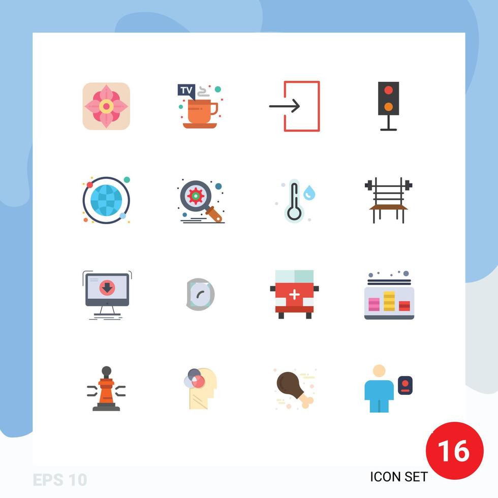16 ícones criativos sinais e símbolos modernos de produtos de tecnologia de entrada global da internet pacote editável de elementos de design de vetores criativos