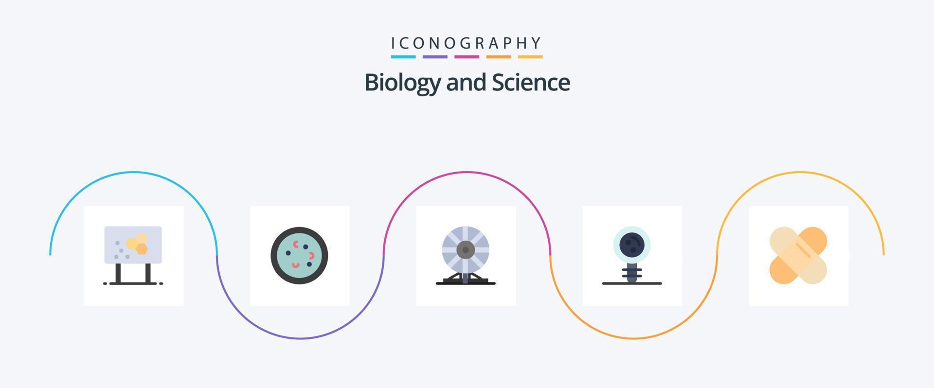 pacote de ícones plana 5 de biologia, incluindo cromossomo. biologia. laboratório. movimento. química vetor