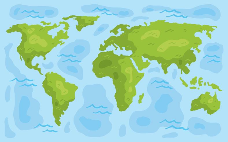 vetor de mapas globais verdes