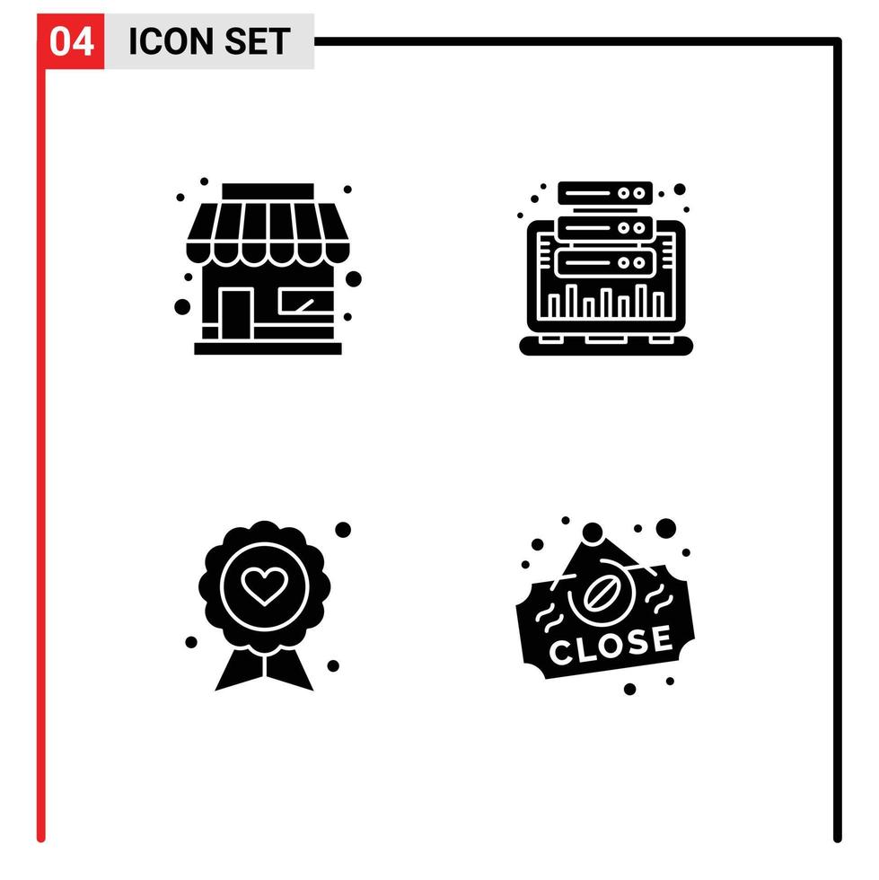 pacote de ícones vetoriais de estoque de sinais e símbolos de linha para a construção de elementos de design de vetores editáveis de hospedagem de negócios de crachá