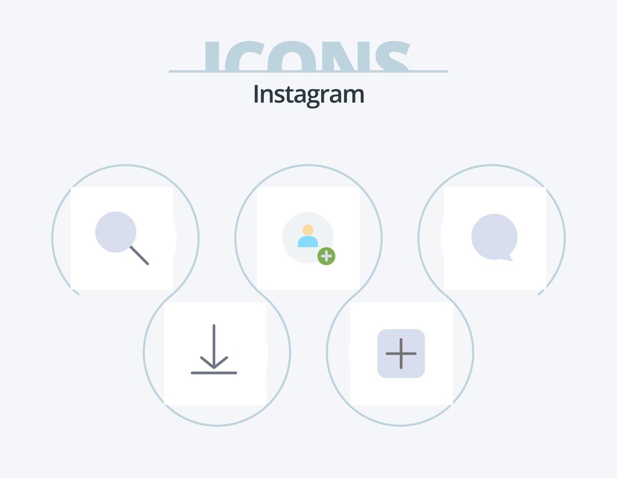 design de ícones do pacote de ícones planos do instagram 5. . interface. procurar. Instagram. Twitter vetor