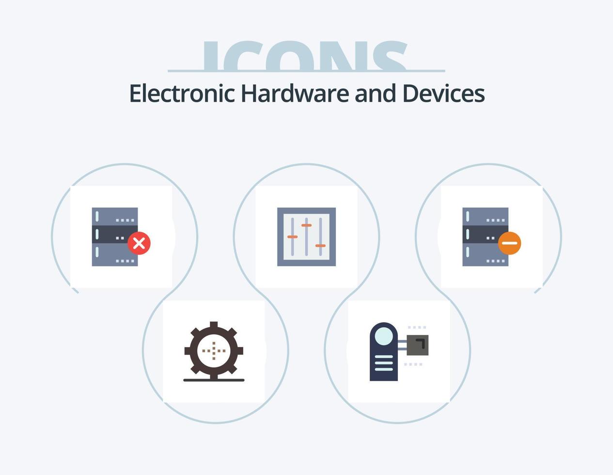 design de ícone do pacote de ícones planos de dispositivos 5. cópia de segurança. misturador. equipamento. eletrônicos. dispositivos vetor