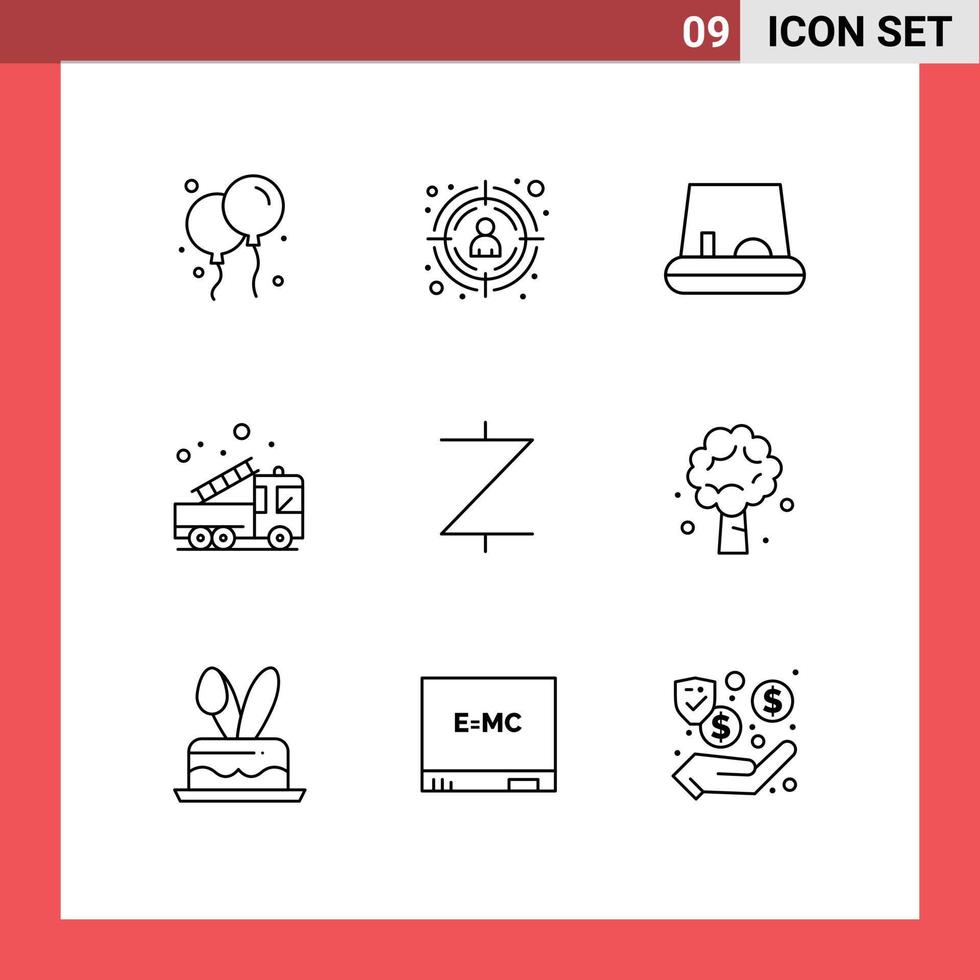 conjunto de esboço de interface móvel de 9 pictogramas de elementos de design de vetores editáveis de caminhão de blockchain de alarme de criptomoeda de maçã