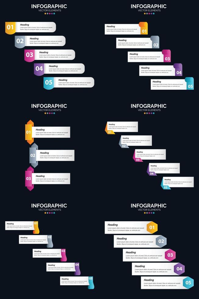 use o pacote de infográficos do vetor 6 para comunicar efetivamente seus conceitos de negócios