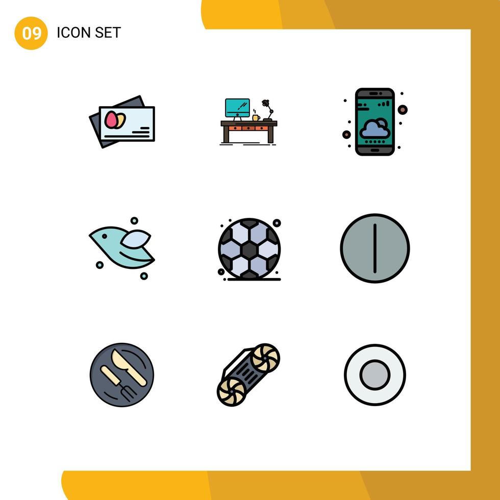 9 interface do usuário pacote de cores planas de linha cheia de sinais e símbolos modernos de elementos de design de vetores editáveis de animais de escritório de pássaro de primavera