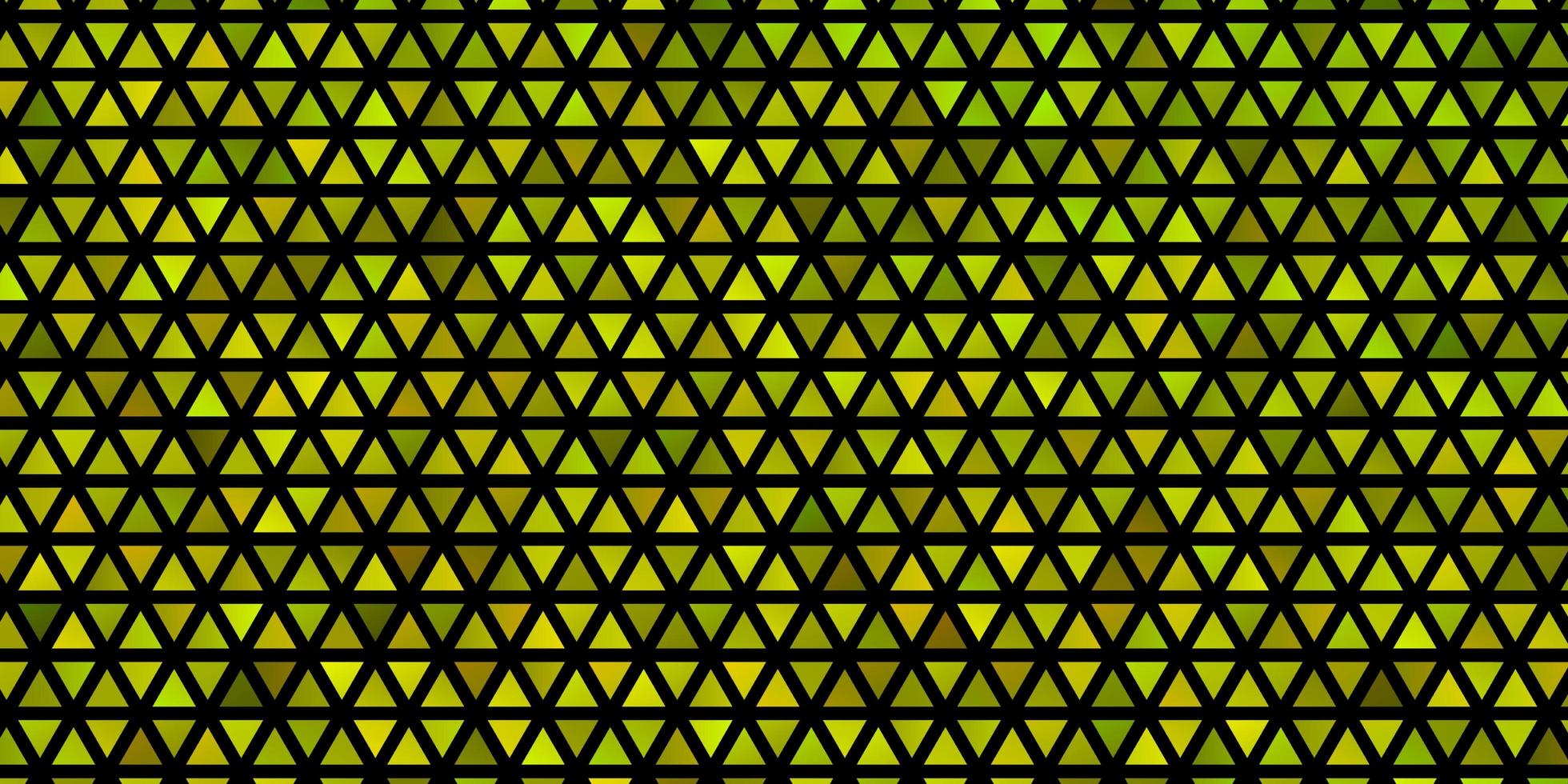 de fundo vector verde e amarelo claro com triângulos.