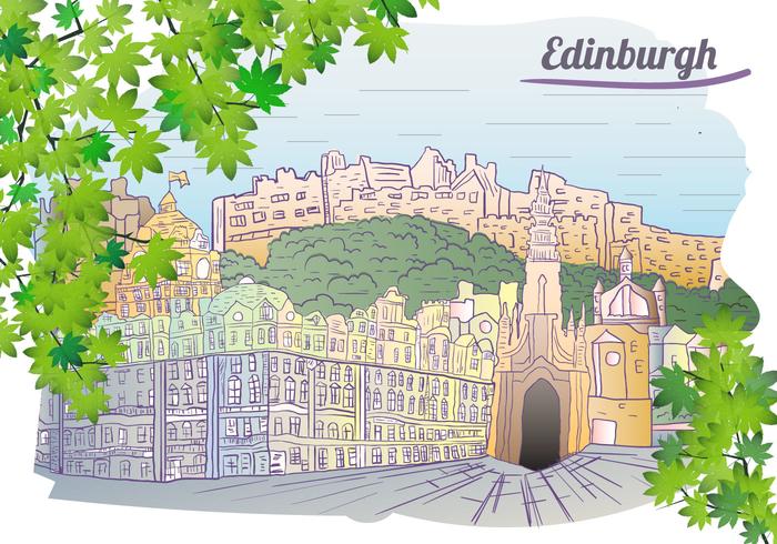 Ilustração de fundo de Edimburgo vetor