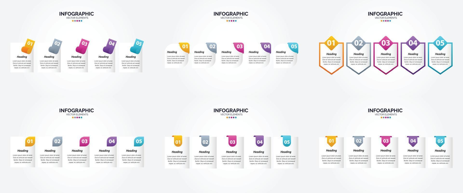 este conjunto de infográficos vetoriais é perfeito para anunciar em um folheto. folheto. ou revista. vetor