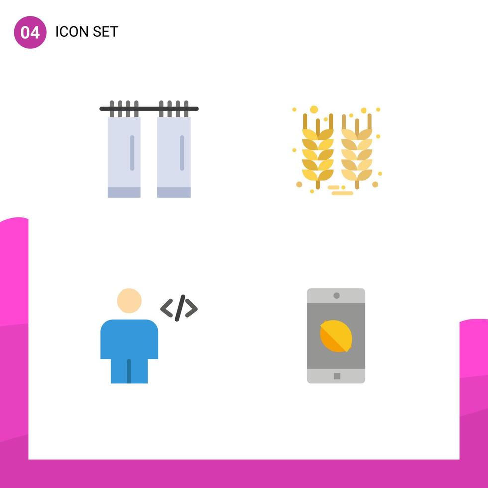 grupo de símbolos de ícones universais de 4 ícones planos modernos de elementos de design de vetores editáveis de marcação de garrafa de código de banheiro