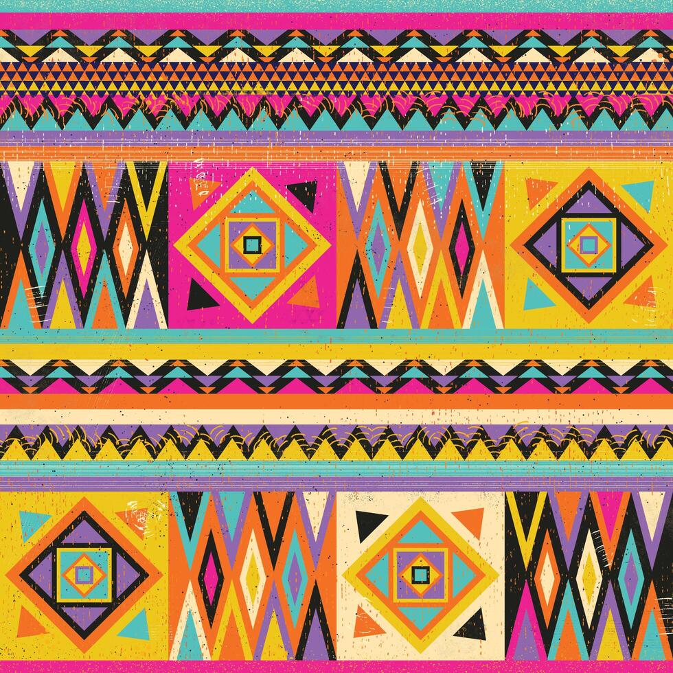 design têxtil colorido africano. desenho de estampa em tecido kente, cultura africana vetor