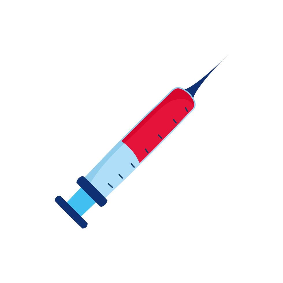 ícone de droga isolada de injeção de medicamento vetor