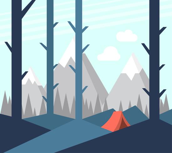Camping na natureza vetor