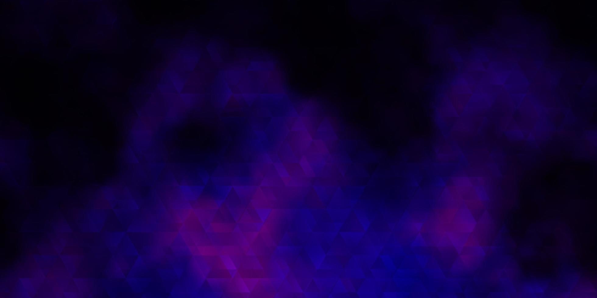 pano de fundo vector roxo escuro com linhas, triângulos.