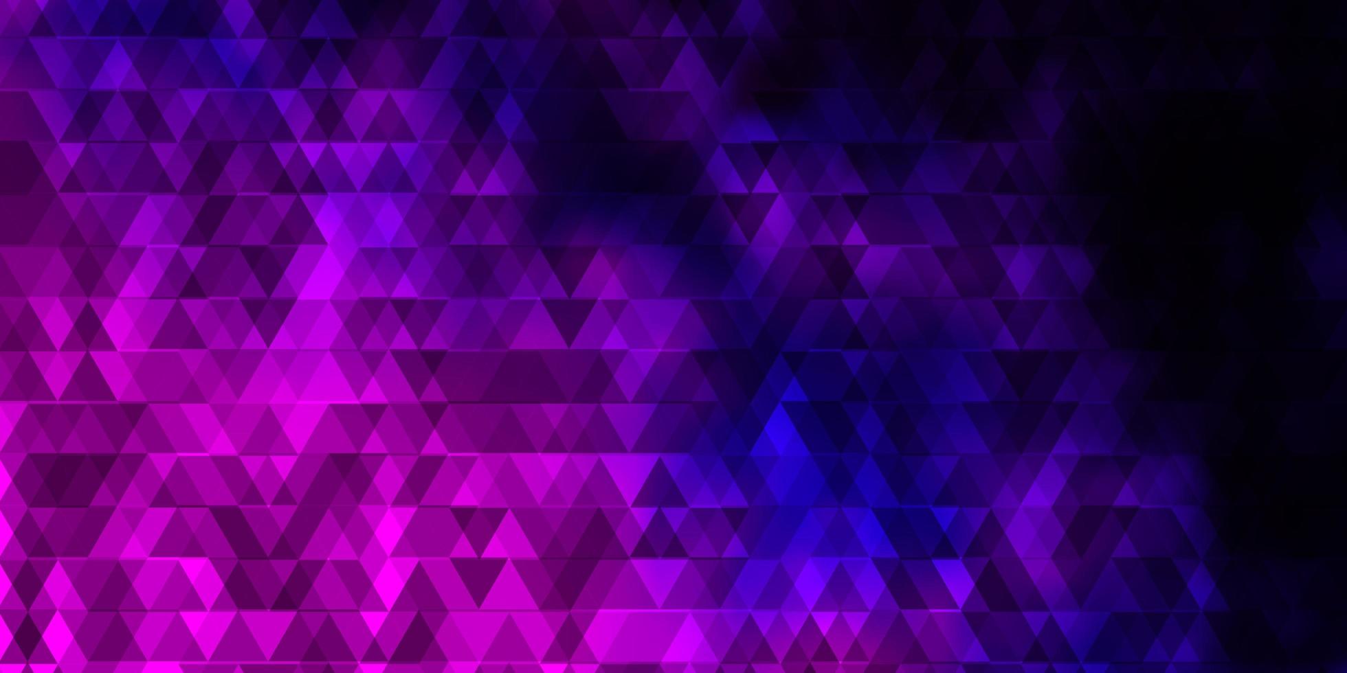 pano de fundo vector roxo escuro com linhas, triângulos.