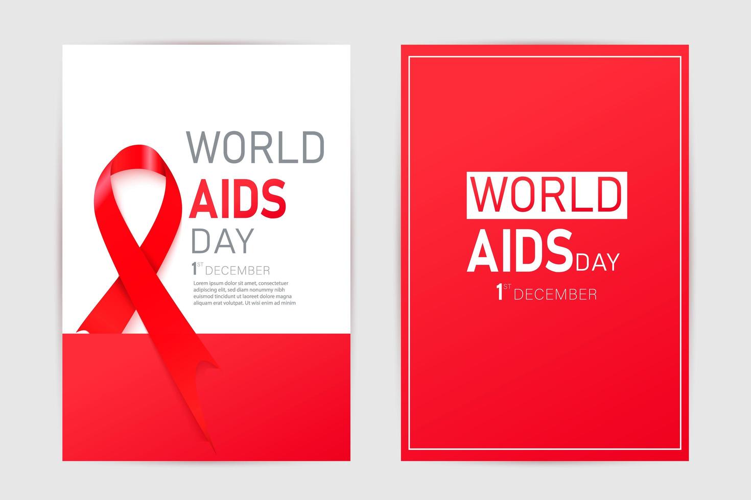 fita vermelha da consciência do hiv. conceito do dia mundial da aids. ilustração vetorial moderna vetor