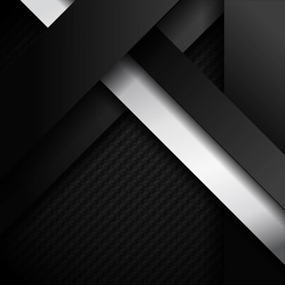 papel de camada de sobreposição diagonal de listras pretas e brancas abstratas em fundo escuro e textura vetor