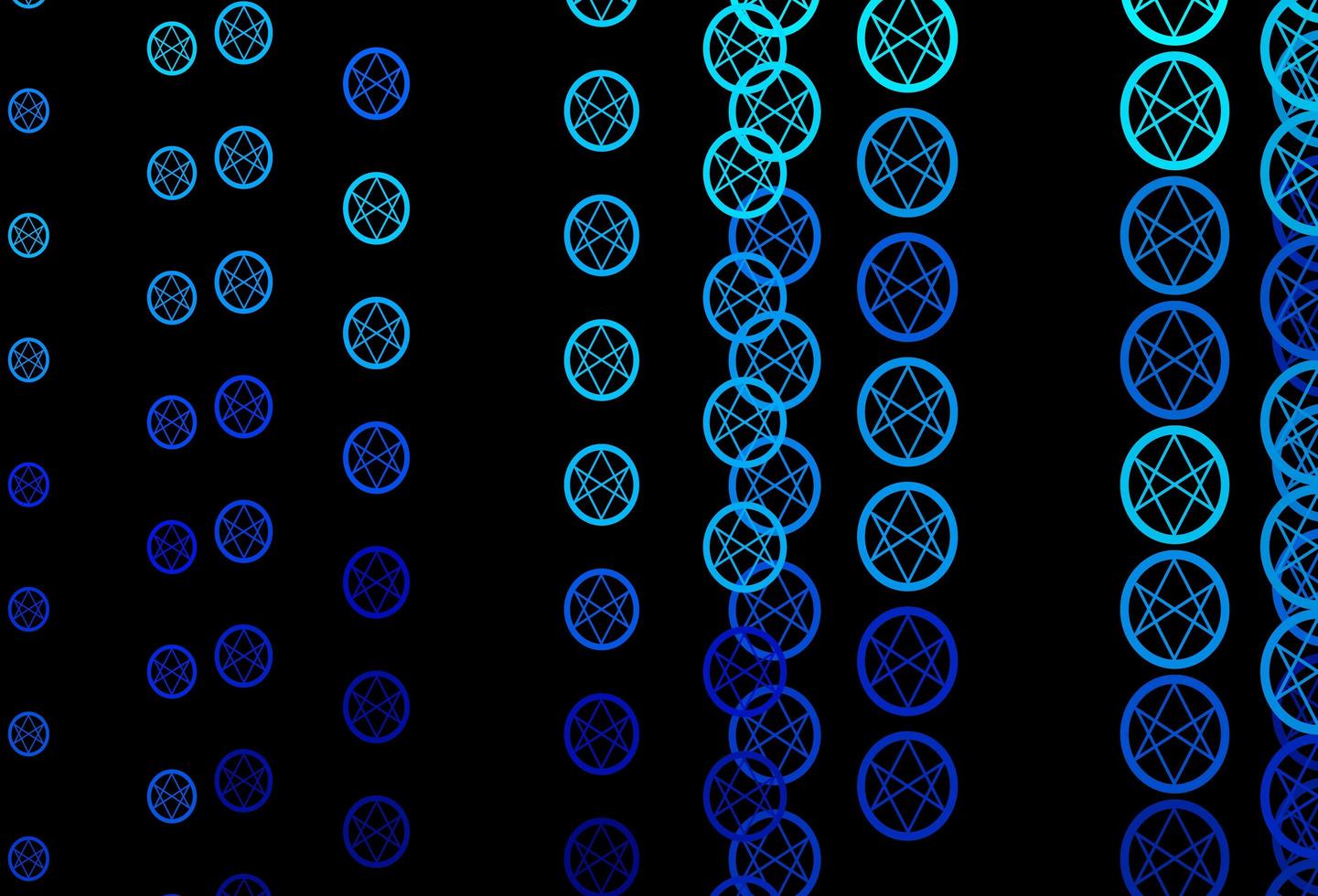 pano de fundo vector azul escuro com símbolos de mistério.