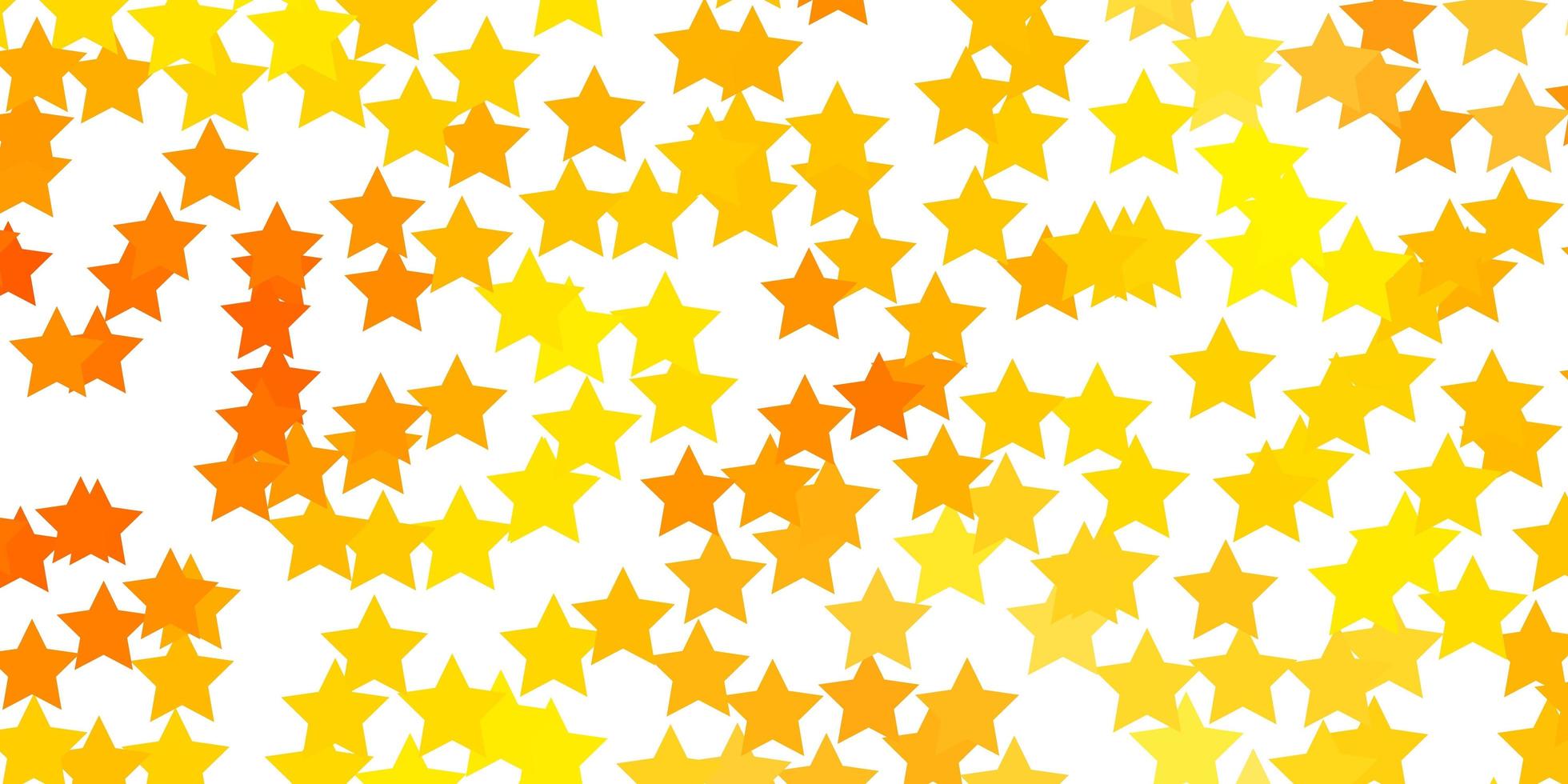 fundo vector laranja claro com estrelas coloridas.