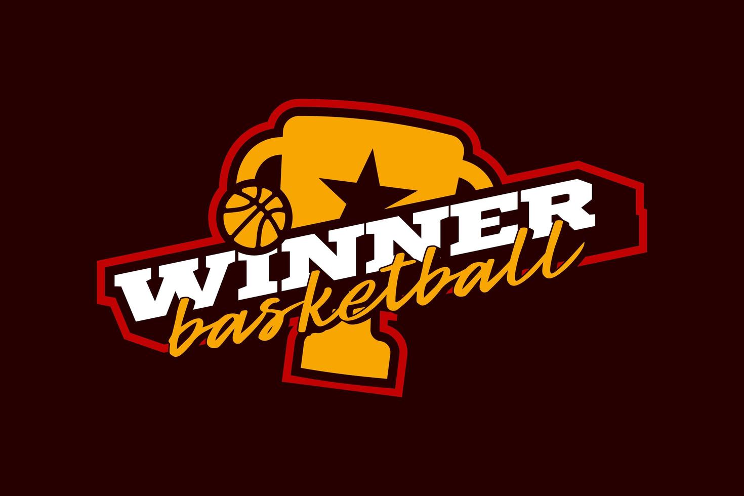 logotipo de vetor campeão de basquete
