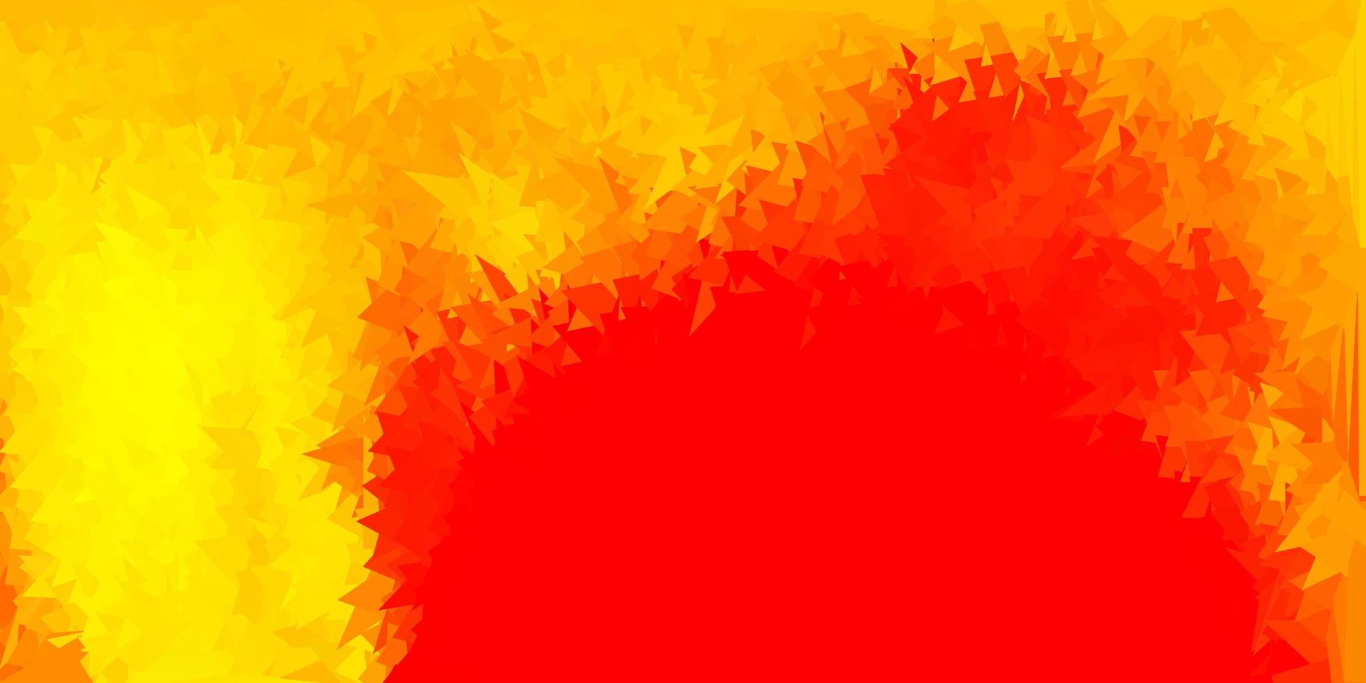 pano de fundo do triângulo abstrato do vetor vermelho e amarelo claro.