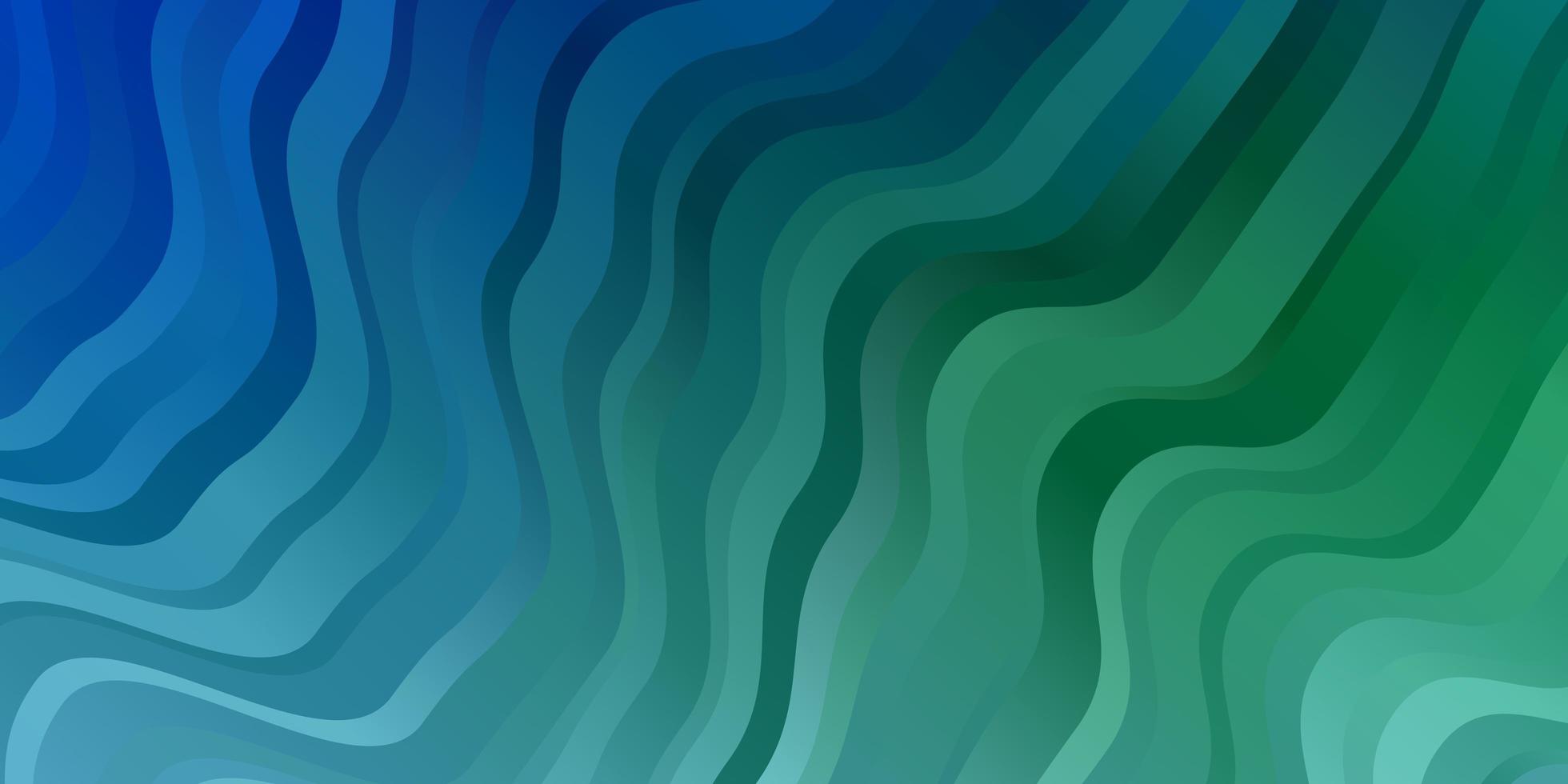 pano de fundo vector azul e verde claro com linhas dobradas.