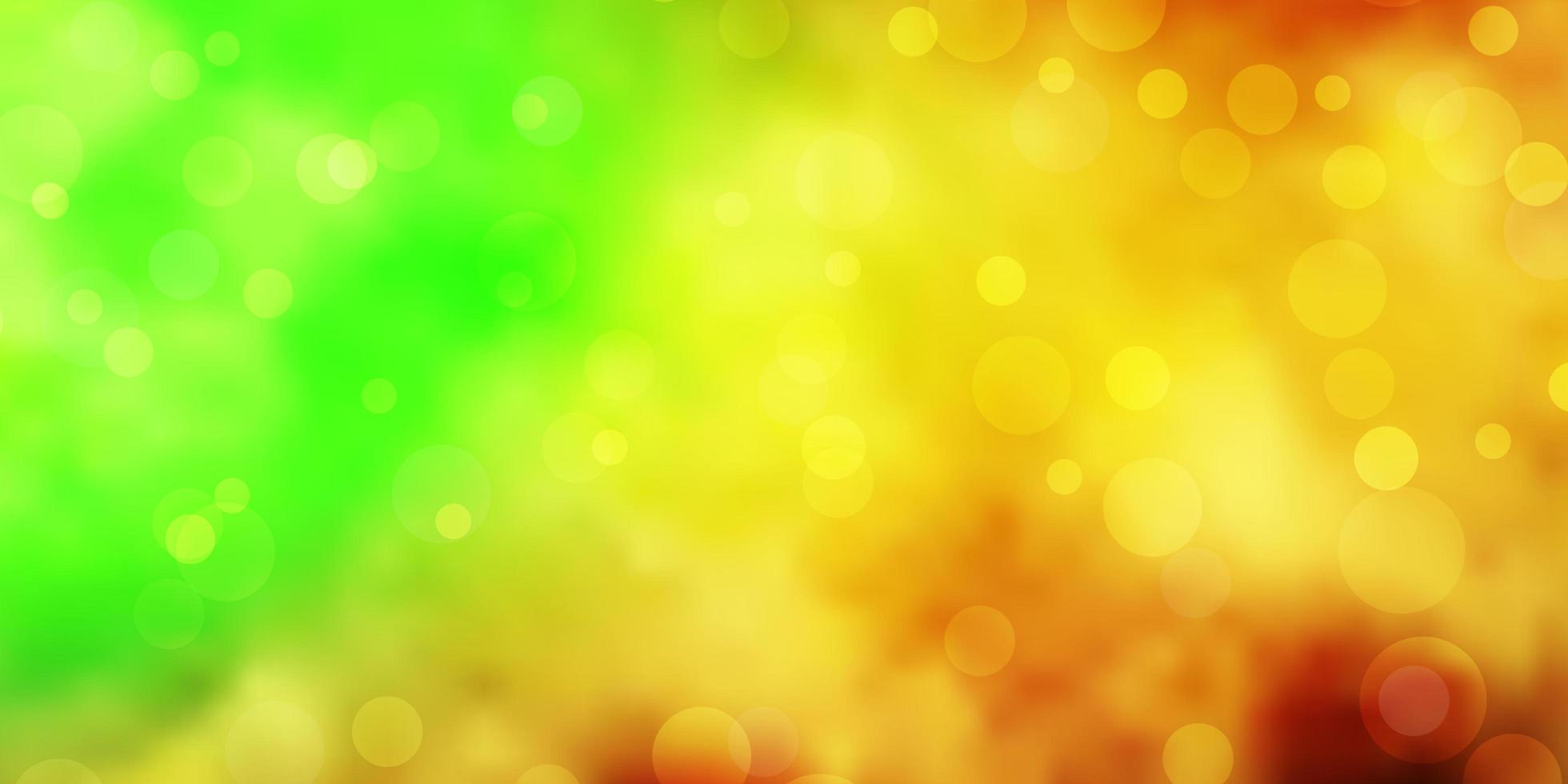 textura de vetor verde e amarelo claro com discos.