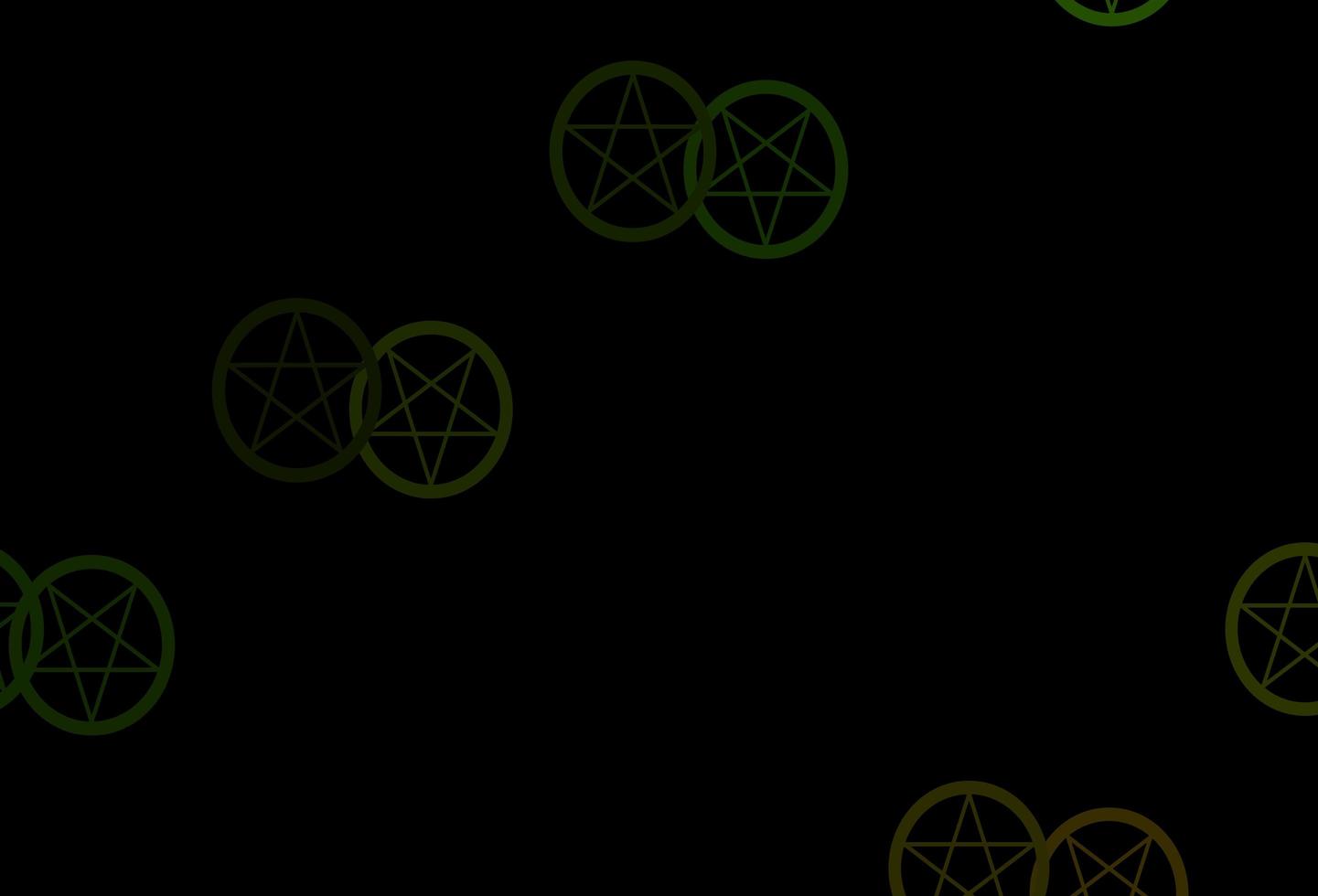 fundo vector verde escuro com símbolos ocultos.