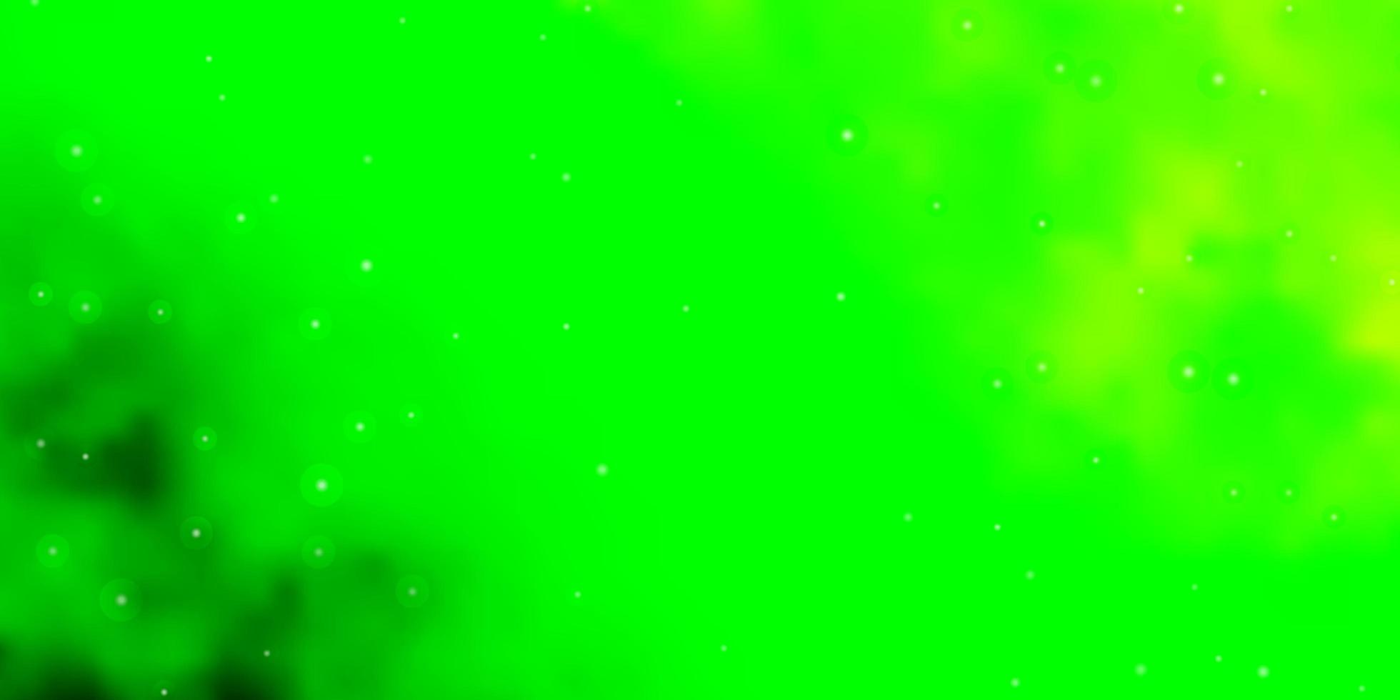 de fundo vector verde e amarelo claro com estrelas coloridas.