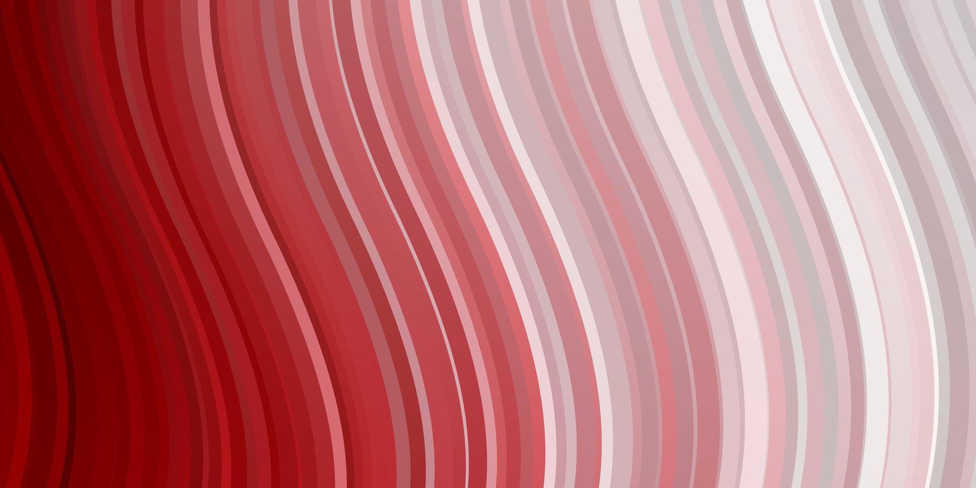 pano de fundo vector vermelho claro com curvas.
