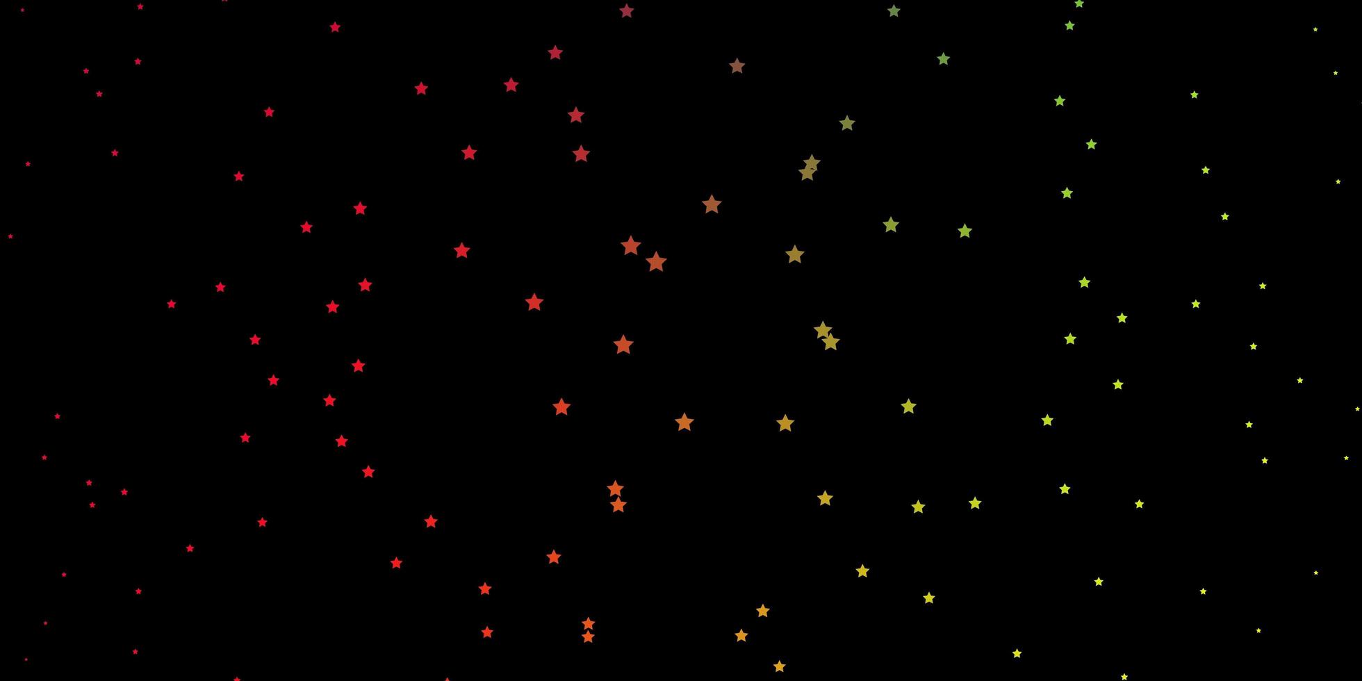 layout de vetor multicolorido escuro com estrelas brilhantes.