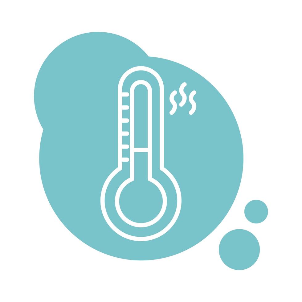 termômetro de medição de temperatura estilo bloco vetor