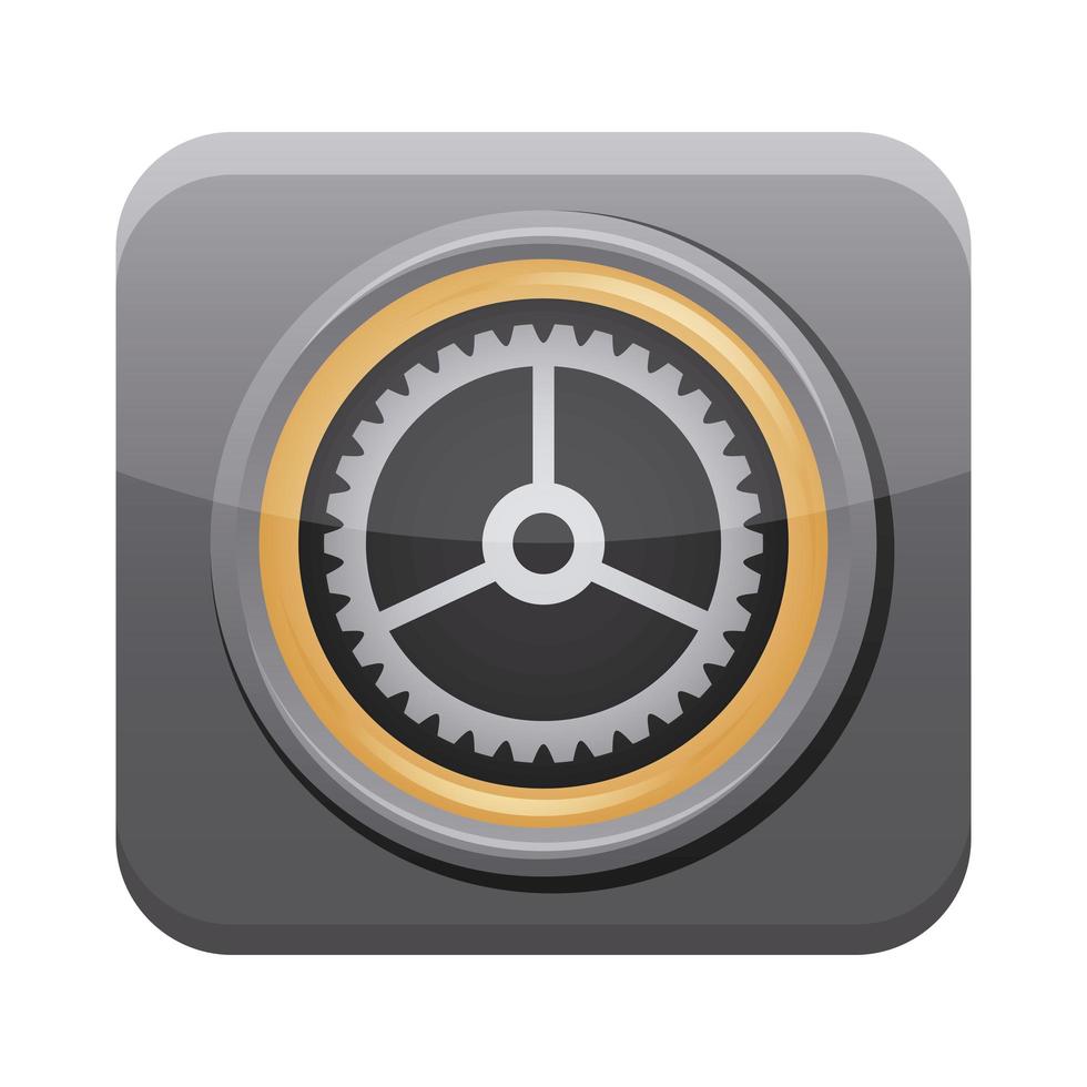 ícone isolado do menu do botão de configuração do aplicativo vetor