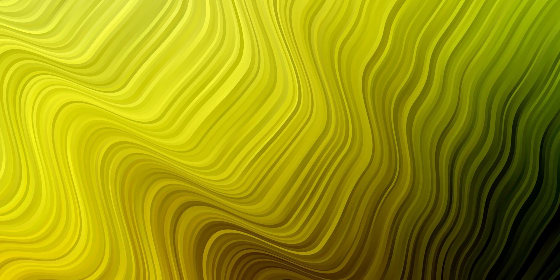 textura de vetor verde e amarelo claro com curvas.