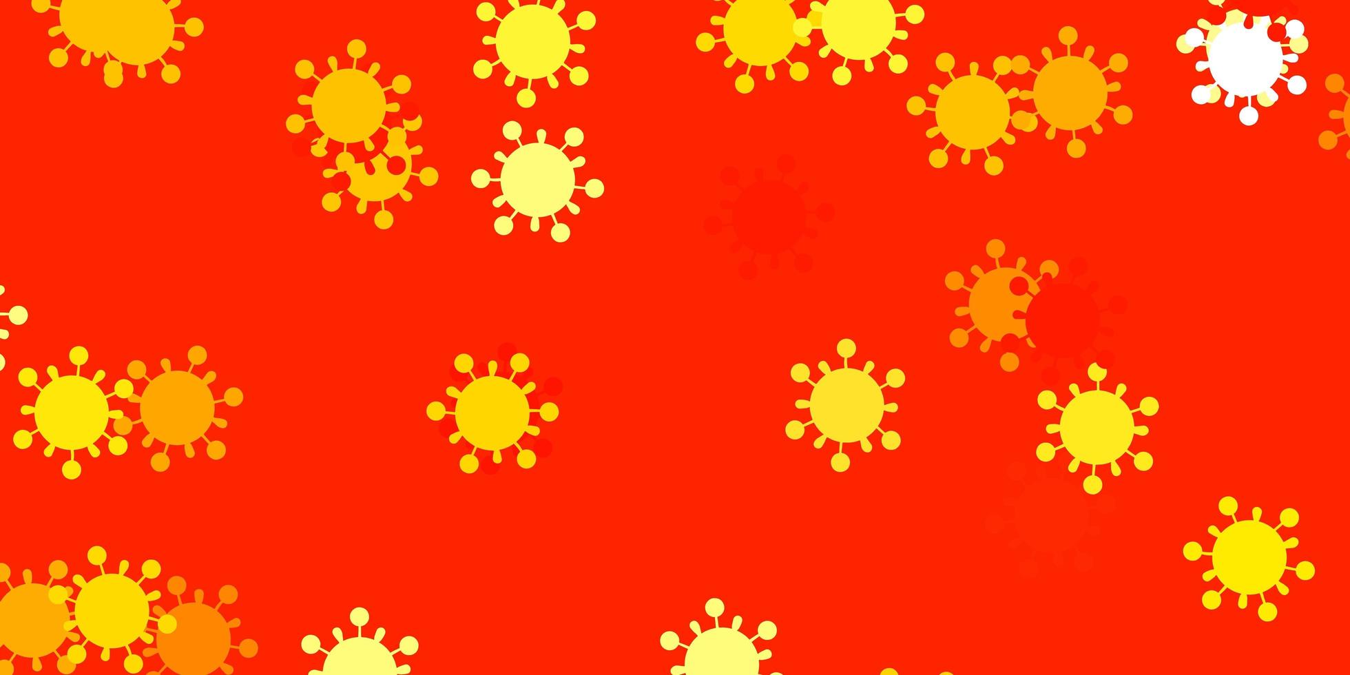 textura vetorial laranja claro com símbolos de doenças vetor