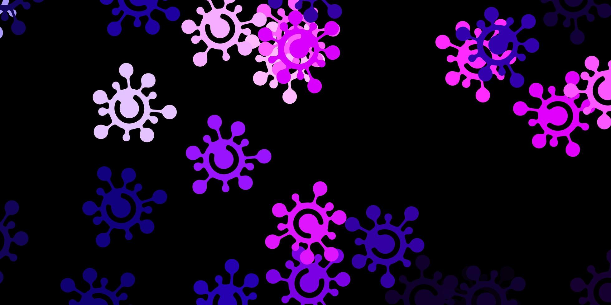 textura vetorial rosa escuro com símbolos de doenças vetor