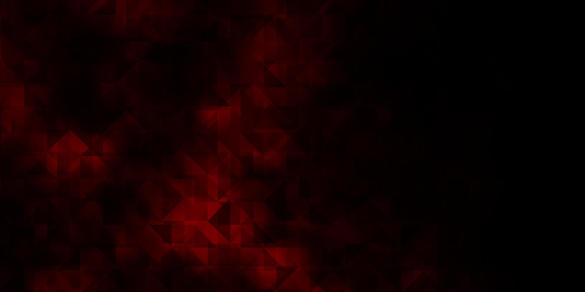 layout de vetor vermelho escuro com linhas, triângulos.