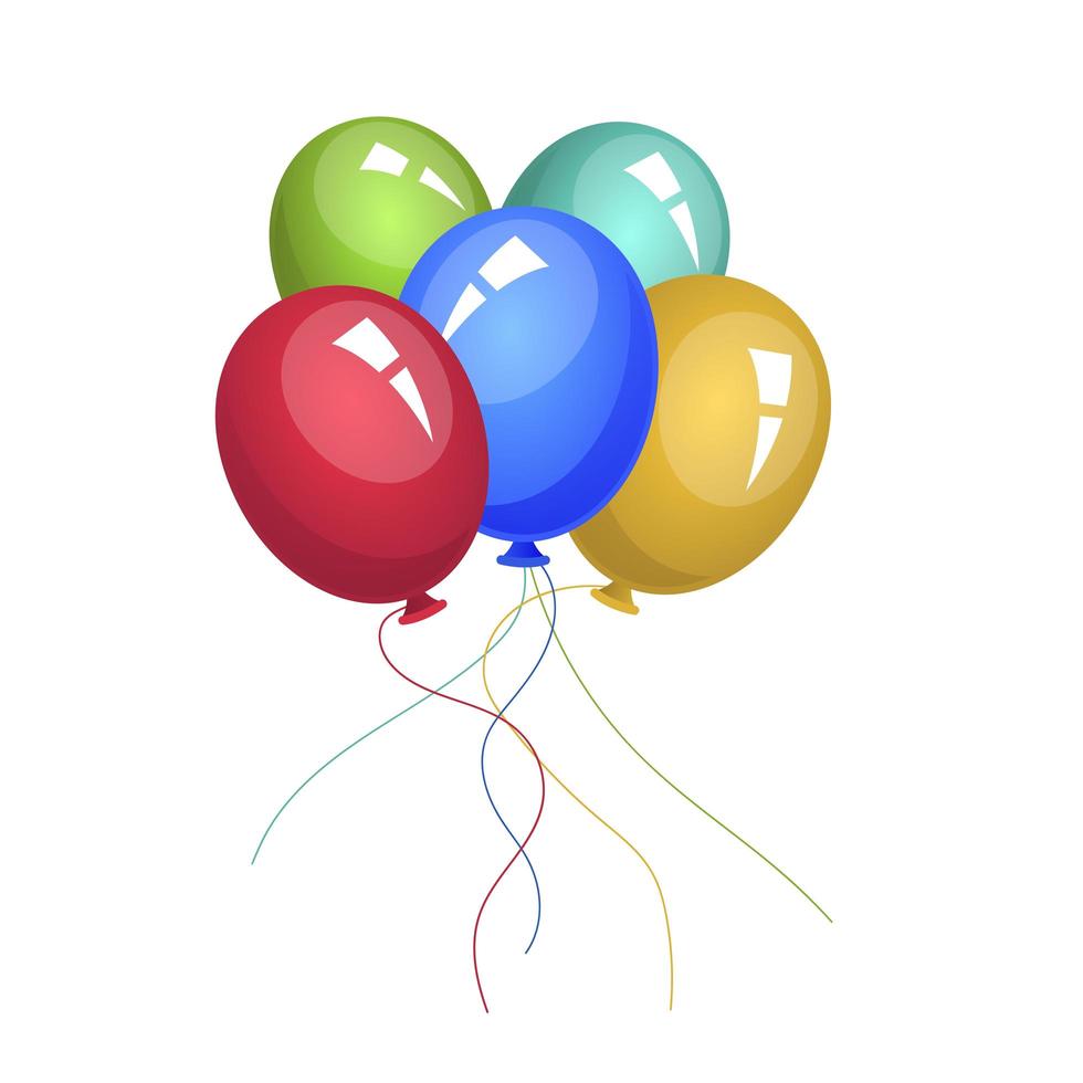 balões coloridos vector design ilustração isolada no fundo branco