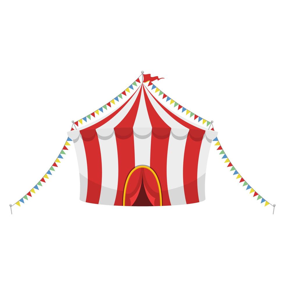 tenda de circo vector design ilustração isolada no fundo branco