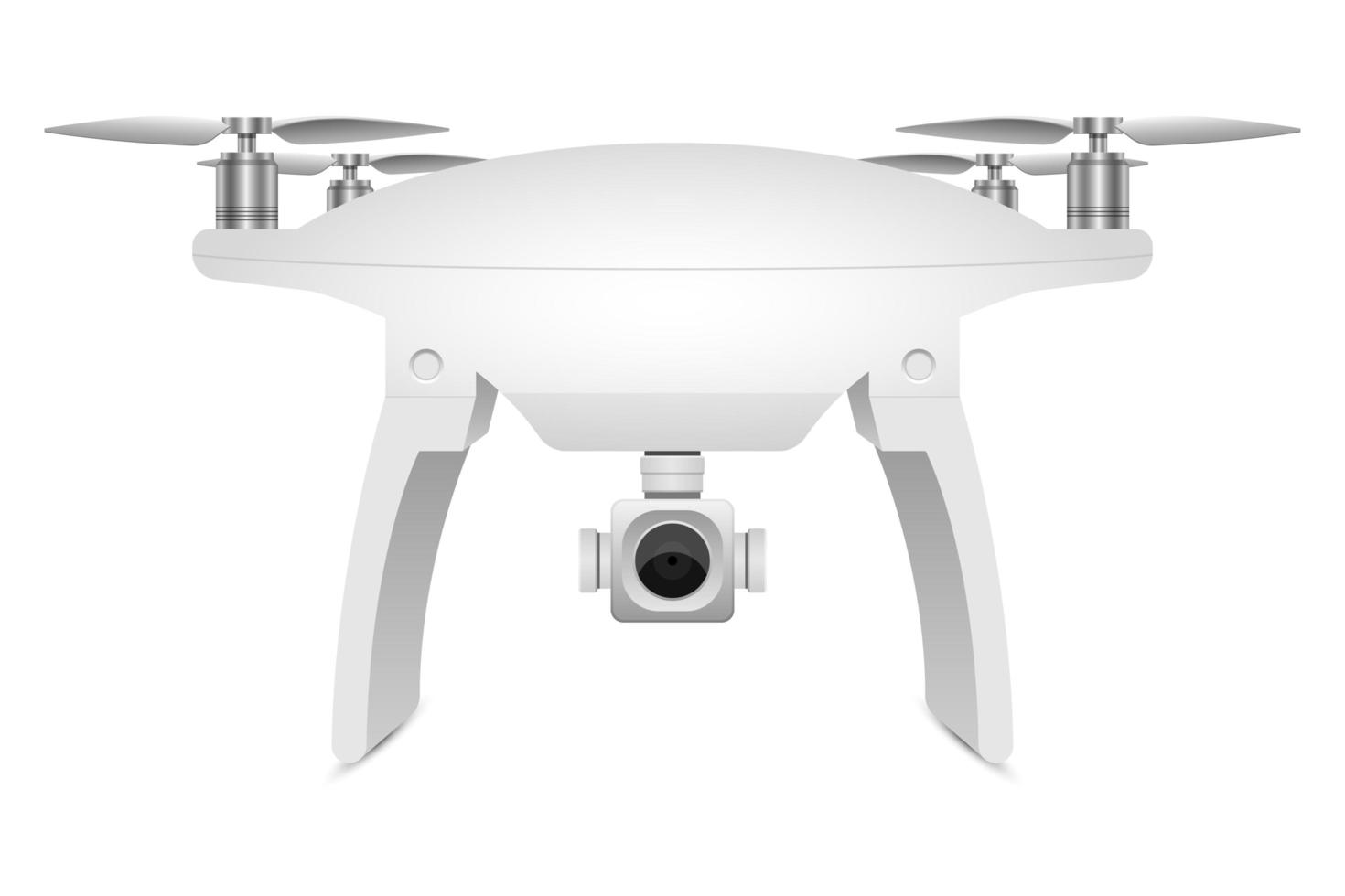 ilustração de desenho vetorial realista drone isolada no fundo branco vetor