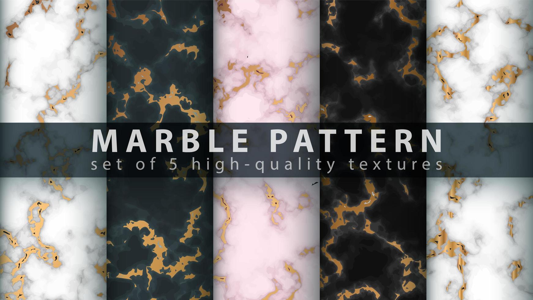 conjunto de fundo padrão de textura de mármore vetor