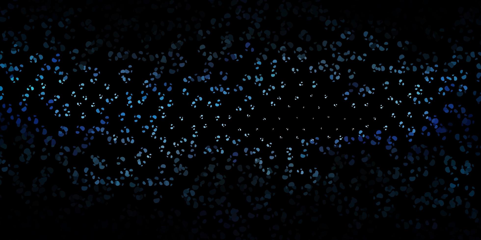 textura vector azul escura com formas de memphis