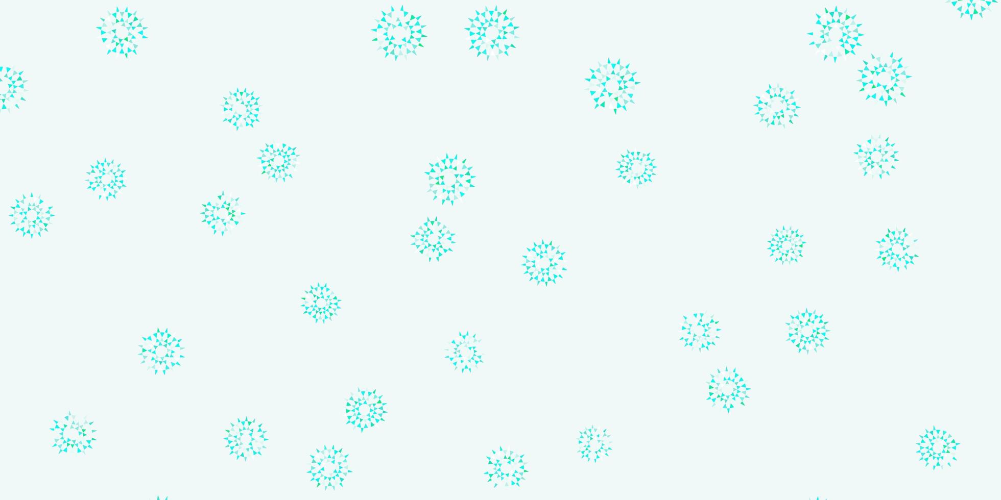 fundo do doodle do vetor verde claro com flores.