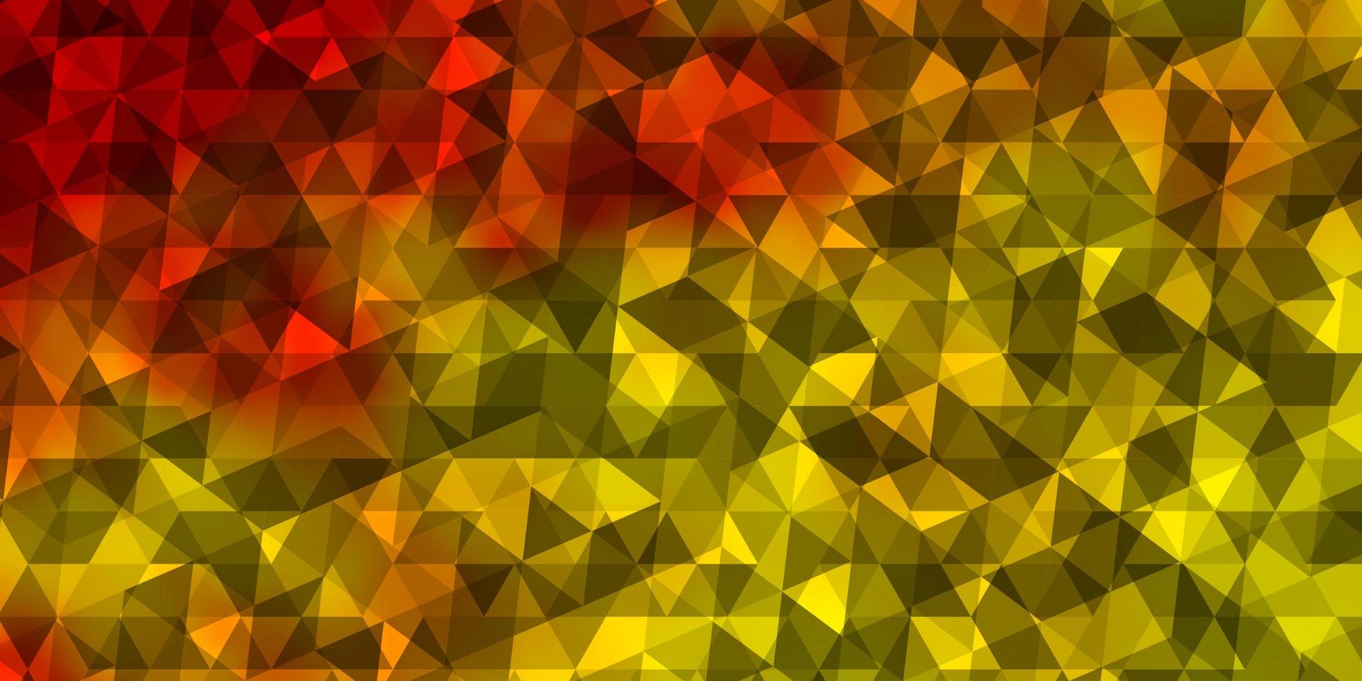 pano de fundo vector amarelo claro com linhas, triângulos.