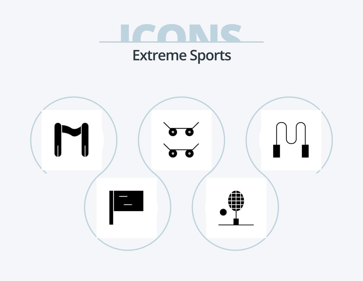 ícone do esporte glifo pack 5 design de ícone. . . esporte. esporte. corda vetor