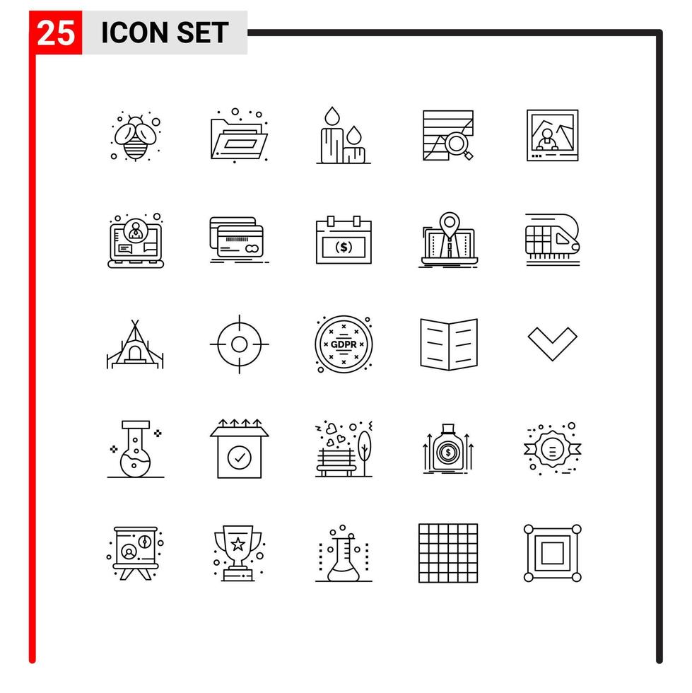 conceito de 25 linhas para sites móveis e aplicativos gráficos de imagens de páscoa análise de dados editáveis elementos de design vetorial vetor