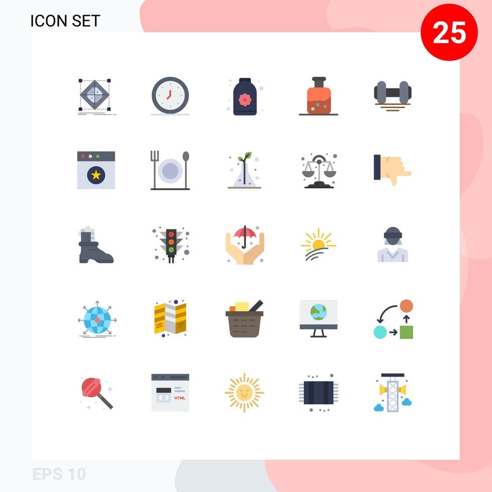 pacote de ícones vetoriais de estoque de 25 sinais e símbolos de linha para elementos de design de vetores editáveis de laboratório de tempo de teste de garrafa